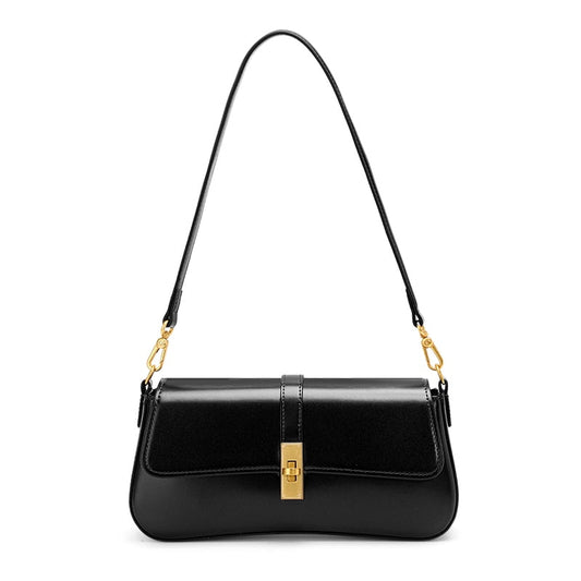 Women Genuine Leather Shoulder Bag Female Fashion Handbag Totes Small Underarm Bag Casual Daybag Mini Purse