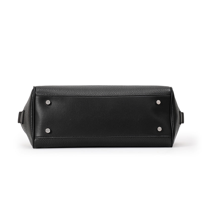 Genuine Cowhide Pebbled Leather Womens Underarm Handbag,Long Cylinder Multi Pocket Minimalist Daily Commute Street Fashion Shoulder Purse