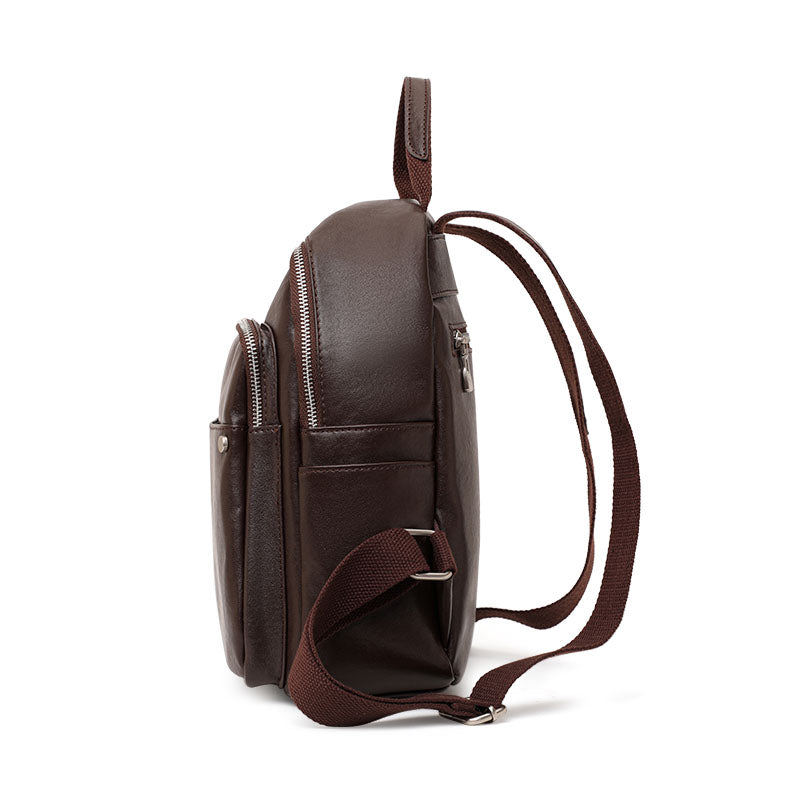 Genuine Cowhide,Smooth Soft Grain,Backpack,Women Anti Theft Convertible Bag,Backpack Carry,Hand Single Shoulder Carry,Daily Commute,Short Travel